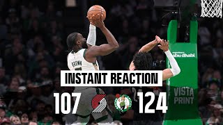 INSTANT REACTION Jaylen Brown reaches historic milestone in Celtics win vs Portland Trail Blazers [upl. by Scotty]