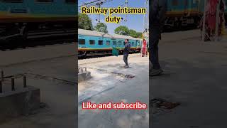 railway pointsman duty best job in railway level1 group d [upl. by Alyakim]