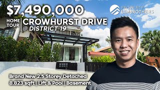 Crowhurst Drive  2Storey Detached in Serangoon Gardens  75M  Singapore Home Tour  Melvin Lim [upl. by Garrison844]