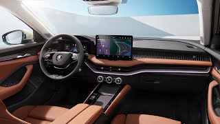 New SKODA SUPERB 2024  INTERIOR details [upl. by Kamaria]