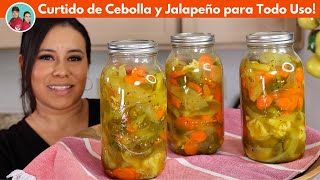 El Mejor Curtido de Cebolla con Jalapeño para tacos tortas  Todo uso te Encantara [upl. by Artek917]