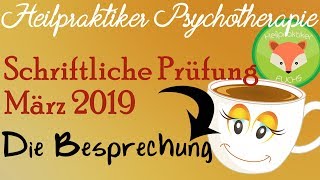 Heilpraktiker Psychotherapie Schriftliche Prüfung MÄRZ 2019  LÖSUNG Tricky Prüfungsfrage erklärt [upl. by Neelac]