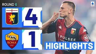 GenoaRoma 41  Unbelievable scenes at the Marassi Goals amp Highlights  Serie A 202324 [upl. by Elhsa702]