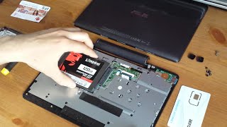 ASUS T100 Wymiana HDD Replacement HDD SSD SSHD [upl. by Arag696]