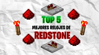 TOP 5 Mejores Relojes de Redstone de Minecraft 120 [upl. by Eidnas]