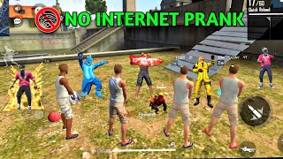 No Internet Prank  Noob Adam Doing No Internet Prank With Pro Players 🤣 Garena Free Fire 🔥 Y GAMING [upl. by Gilmore]