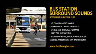 Bus Station Ambience Sound Effect stereo and surround [upl. by Elyc405]