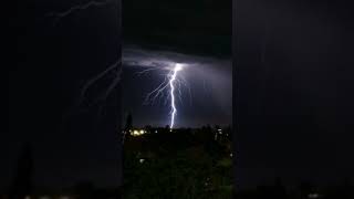 Lightning strikes CAMERA⛈🌩Shorts Lightning strikes lightningstrikes storm  weatherevent [upl. by Eiggep435]