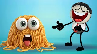 What if we Converted into Noodles  more videos  aumsum kids children cartoon whatif [upl. by Hareehahs]