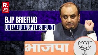 Samvidhan Hatya Diwas BJP MP Sudhanshu Trivedi addresses press conference [upl. by Nahtannoj]