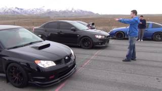 Evo X vs STI [upl. by Ettedualc]