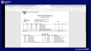 Módulo II  Intrnaet Sigu  23 Módulo de Matrícula y Horarios  Estudiantes  UAI [upl. by Ttessil922]