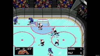 NHL 94 New Player League game 15  Eldritch QUE at Len the Lengend NJ [upl. by Hobey]