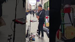 DUBLINS BUSY STREETS Singing amp Looping 🎤 busking guitar looping shorts [upl. by Roana]