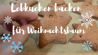 Lebkuchen backen  Baumbehang  Weihnachtskekse [upl. by Alihet]