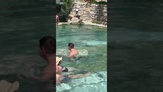 Pamukkale Cleopatra Pool Summer Holiday Beautiful Day pamukkale [upl. by Fisoi781]