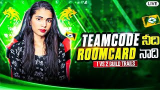 Guild Trails 1VS2 Room Card Madhi Gameplay Midhi Free Fire Live With Renu Gaming 🤩 Garena Free Fire [upl. by Banquer]