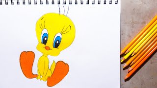 Tweety Bird Drawing  TWEETY AND SYLVESTER [upl. by Lenra138]