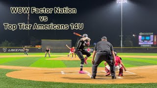 WOW Factor Nation 14U vs Top Tier Americans 14U at Lakepoint July 5 2024 baseball [upl. by Hodosh]