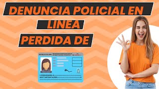 ¿Cómo hacer una denuncia policial en linea por pérdida de documentos [upl. by Arbma]