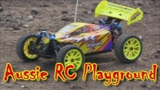 HSP Trojan buggy 116 scale on dirt amp jumps [upl. by Walls]