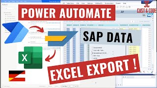 Mit Power Automate Daten von SAP nach Excel exportieren deutsch [upl. by Yolanda]