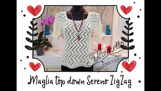 Maglia o Canotta top down SERENO ZIGZAG 😍 SEMPLICE ma da waooo PRIMA PARTE [upl. by Danczyk]