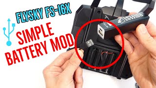 FSi6X Simple DIY Battery Mod  Lithium 5v USB FlySky [upl. by Dav193]