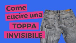 COME RIPARARE STRAPPO AI JEANS CON TOPPA INVISIBILE [upl. by Nais]