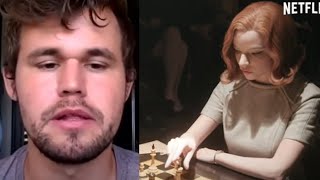 Magnus Carlsen Analyzes the Game Between Elizabeth Harmon and Borgov From The Queens Gambit [upl. by Mitzi109]