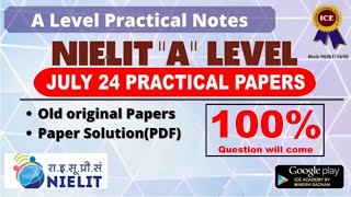 nielit a level practical question paper nielit a level old question papers [upl. by Derdlim206]