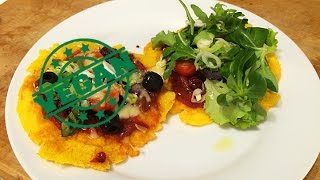 Vegane Rezepte 10  Polenta Pizza  Rezeptvideo [upl. by Llennor]