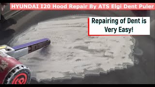 How to restore I20 Bonnet I Hood Repair Process I20 car I Hyundai Car bonnet repair I Damage Pulling [upl. by Akema929]