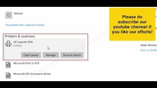 How to install hp laserjet 1018 printer driver in Windows 10 8 7 manually [upl. by Nylesor]