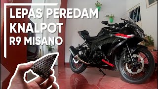 LEPAS PEREDAM KNALPOT R9 MISANO APAKAH JADI BREBET ATAU BERISIK GSXR150 motovlog [upl. by Horst]