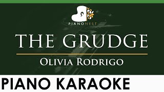 Olivia Rodrigo  the grudge  LOWER Key Piano Karaoke Instrumental [upl. by Hcirteid]