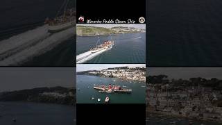 Waverley Paddle Steam Ship in Fowey dji air2s fowey cornwall [upl. by Teodorico]