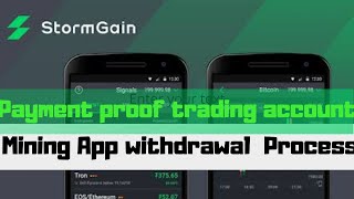 Payment proof stormgain mobile Mining app  bitcoin mining app [upl. by Gunner]