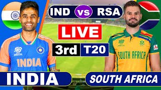 Live IND Vs SA Match Score Live Cricket Match Today  IND vs SA 3rd T20 live 1st inn [upl. by Eelrebma]