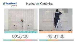 Tiempo de instalación de Superboard Inspira VS Cerámica tradicional [upl. by Ardisi]