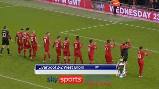 Liverpool celebrating after a 22 draw against West Brom [upl. by Helgeson]