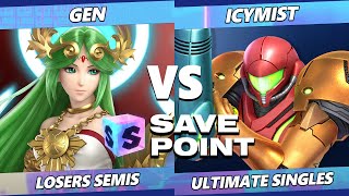 Save Point 2 Losers Semis  Gen Palutena Vs IcyMist Samus SSBU Ultimate Tournament [upl. by Latashia575]