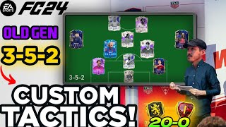 OLD GEN RANK 1 352 CUSTOM TACTICS TIPS amp GAMEPLAY 🔥 FC 24 ULTIMATE TEAM [upl. by Ahseyk861]