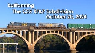 Railfanning The CSX RFampP Subdivision October 20 2024 [upl. by Deragon971]