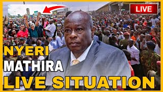 nyeri live situation mathira gachagua home  reaction on gachagua impeachment  mathira  nyeri live [upl. by Leahcam]