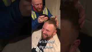 Mates Help BALDING MAN Brave The Shave [upl. by Lucita]