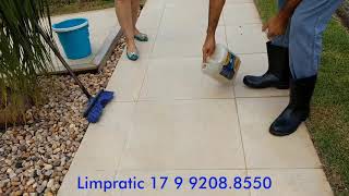 Como limpar Porcelanato Fosco área externa  Como deixar Porcelanato Fosco limpinho 17992088550 [upl. by Narton]