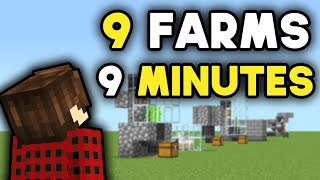 9 Minecraft Bedrock Farms in 9 Minutes [upl. by Mendie703]