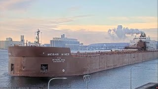 Mesabi Miner departed Duluth 12252021 [upl. by Calia]