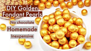 How to make mini Golden Balls to Decorate your CakesFondant Gold balls [upl. by Yt]